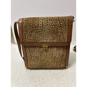70s Satchel vintage shoulder animal print  bag